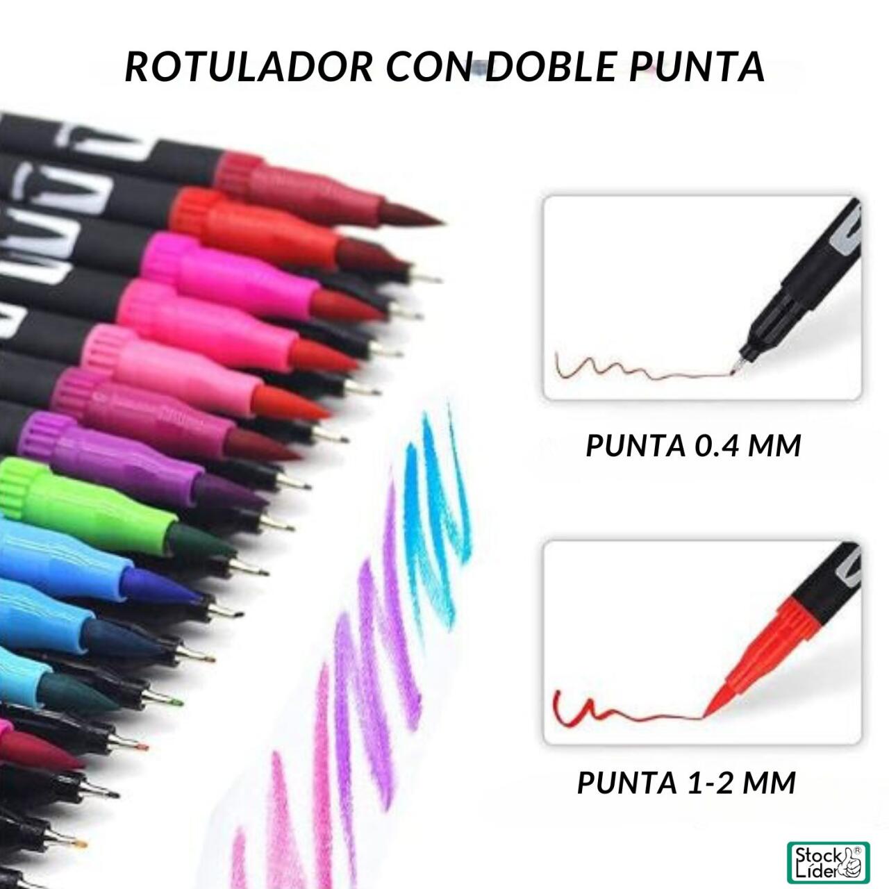 Rotulador doble punta 24pcs
