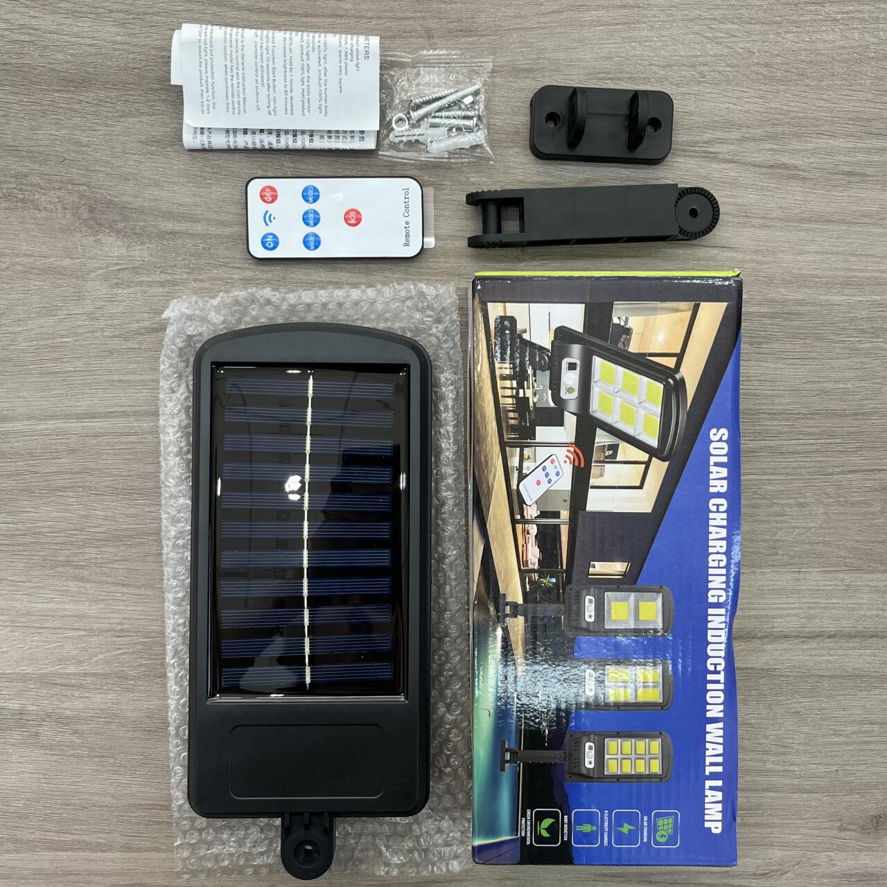 Luz solar para exteriores con sensor de movimiento mcon 3 modos, luz blanca, 144 LED