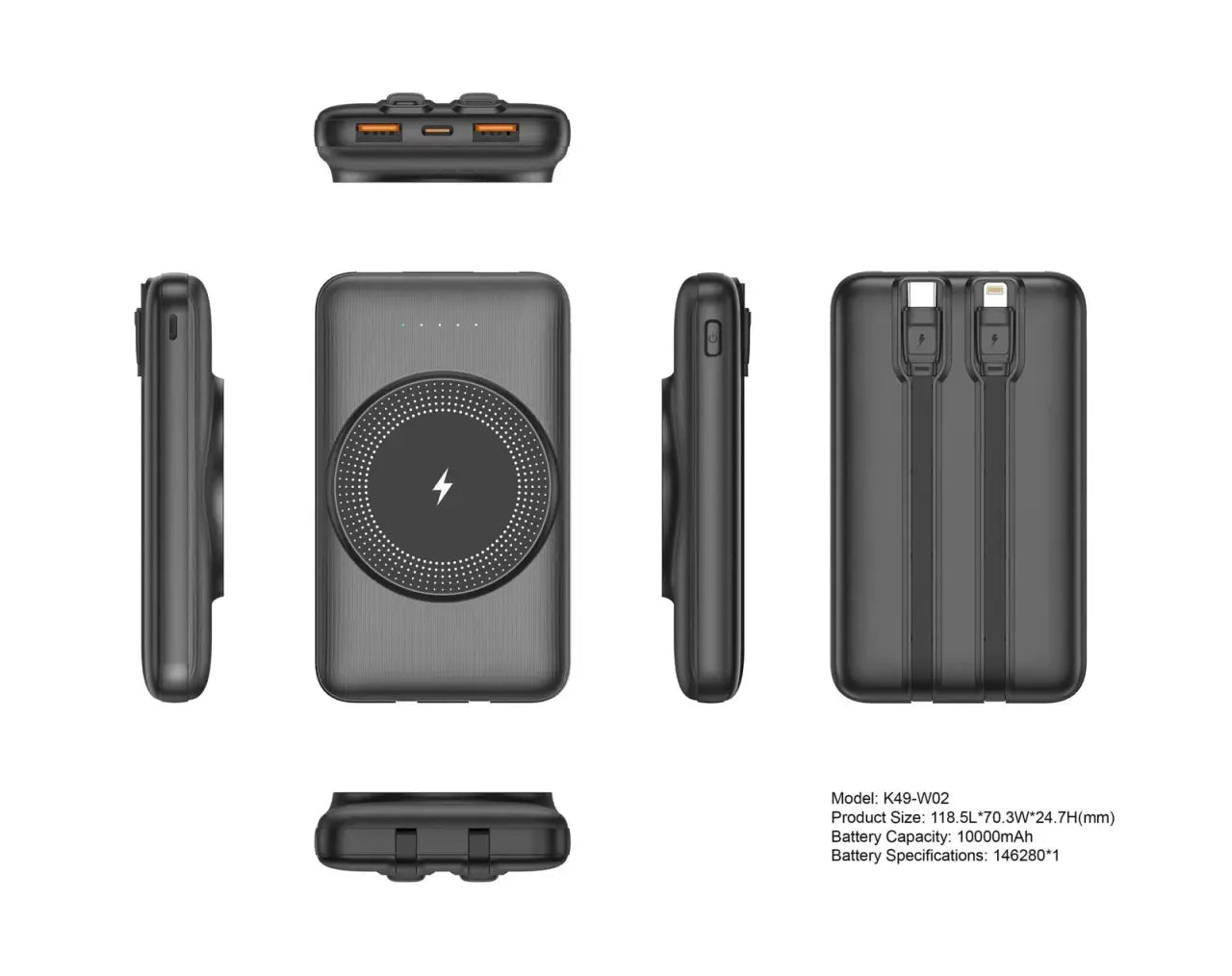 Power Bank Magnético 10,000mAh – Energía Rápida y Sin Cables