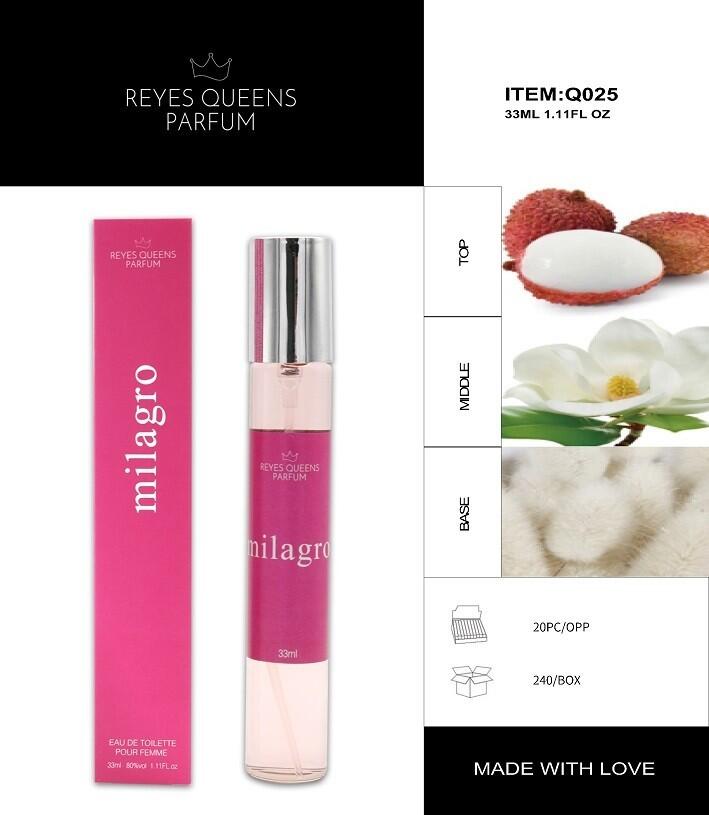 Perfume EAU DE TOILETTE MILAGRO POUR FEMME 33ML – Fragancia Sofisticada para Mujeres que Dejan Huella