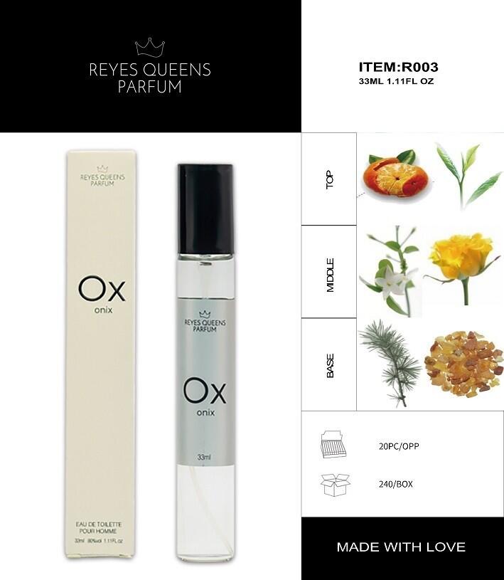 Perfume Eau de Toilette OX Onix Pour Homme 33ml – Intensidad Masculina en Tamaño de Bolsillo