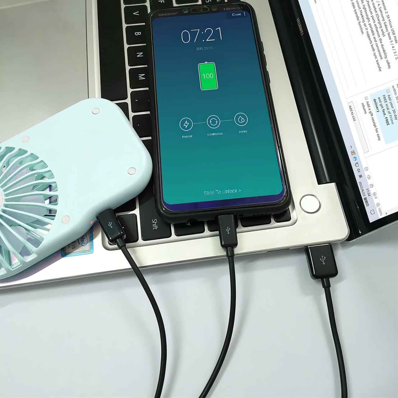 2-in-1 USB Cable 3A 1.2M