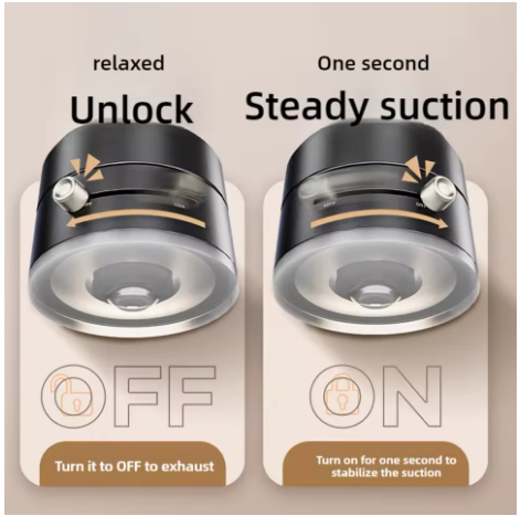 Soporte Magnético al Vacío 360° – Ventosa Fuerte y Plegable para Teléfono Móvil