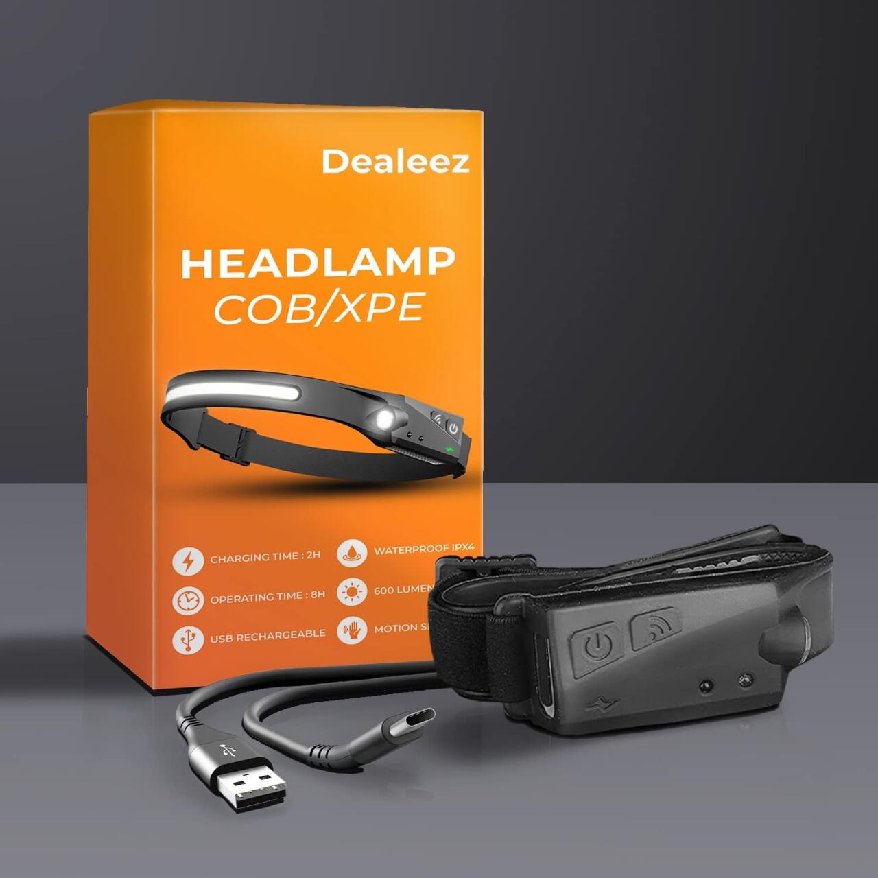 Faro LED Recargable con Sensor de Movimiento