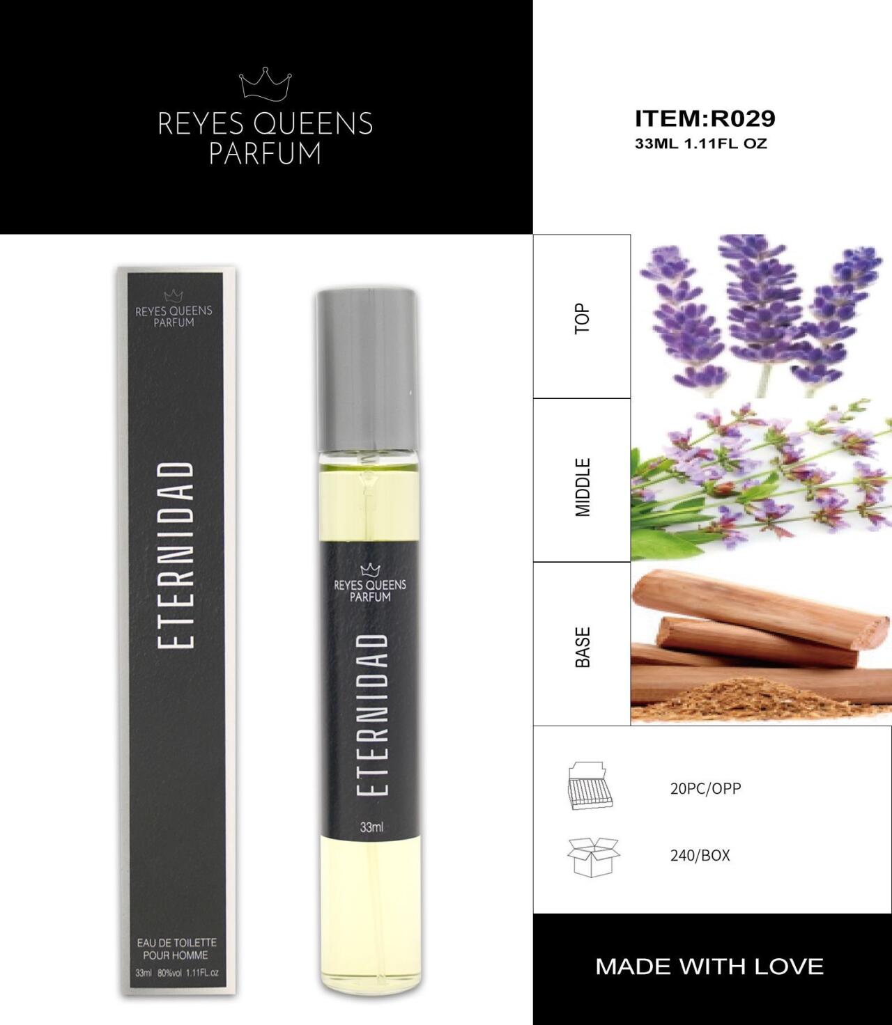 Perfume EAU DE TOILETTE ETERNIDAD POUR HOMME 33ML – Elegancia Atemporal en Formato Compacto