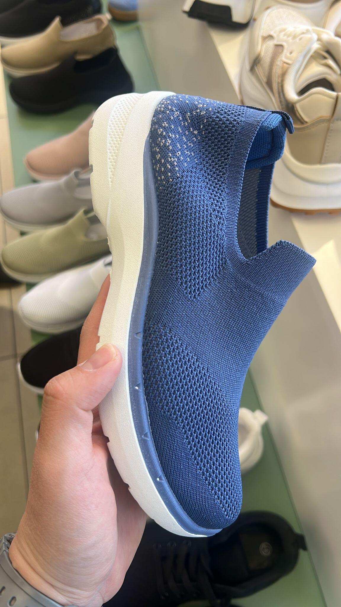Zapatillas Azul Cremallera