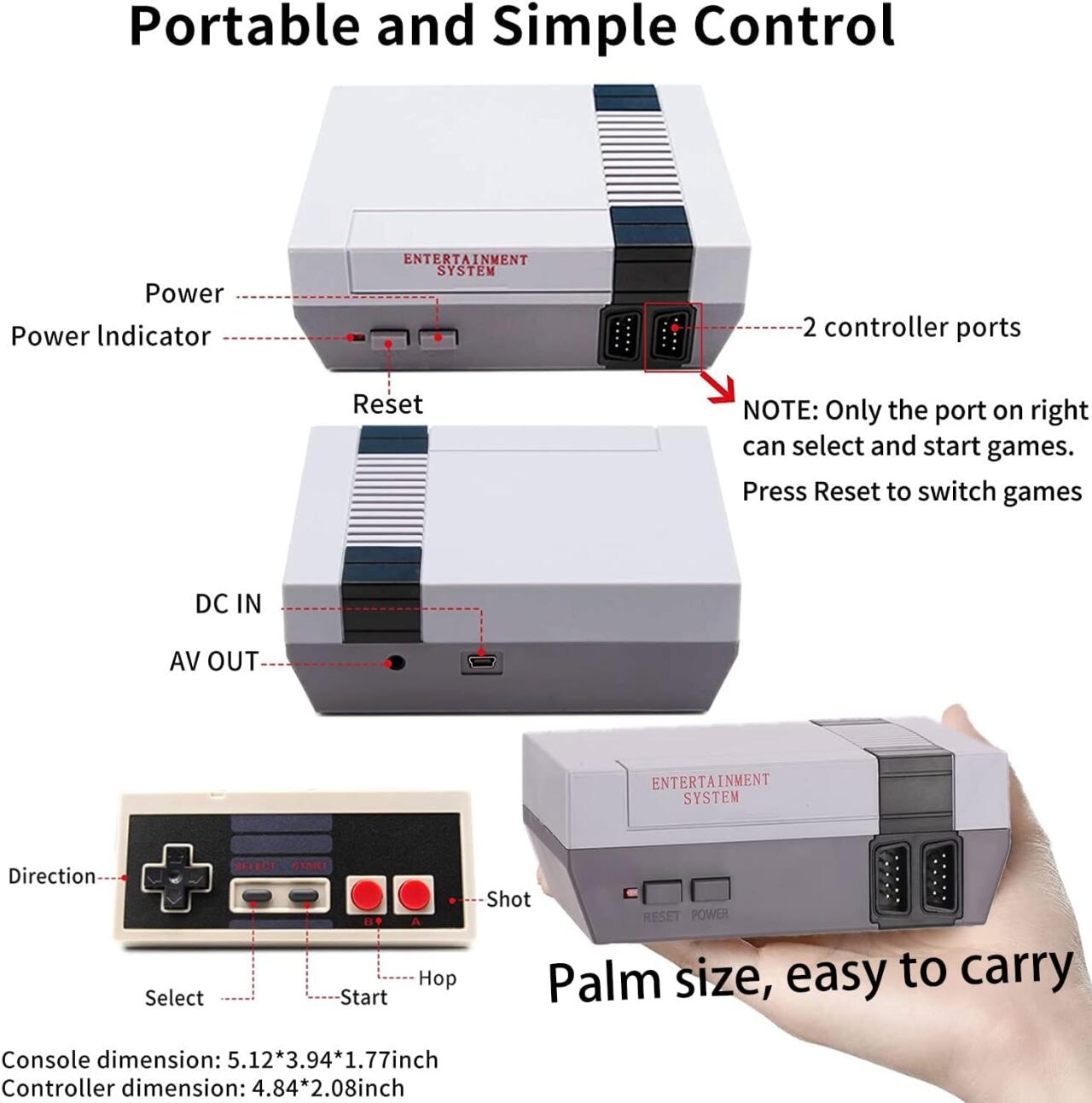 Consola retro 620 juegos