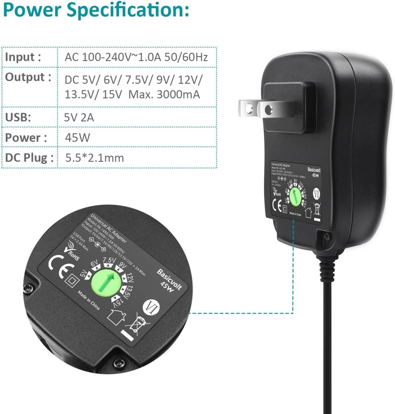 Adaptador de Corriente Universal – Carga en Cualquier Parte del Mundo