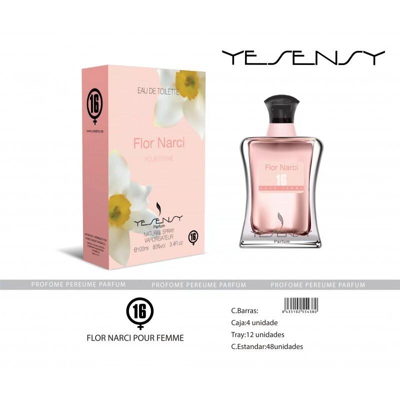 Perfume Eau de Toilette Flor Narci Yesensy – Fragancia Floral-Amaderada 100 ml