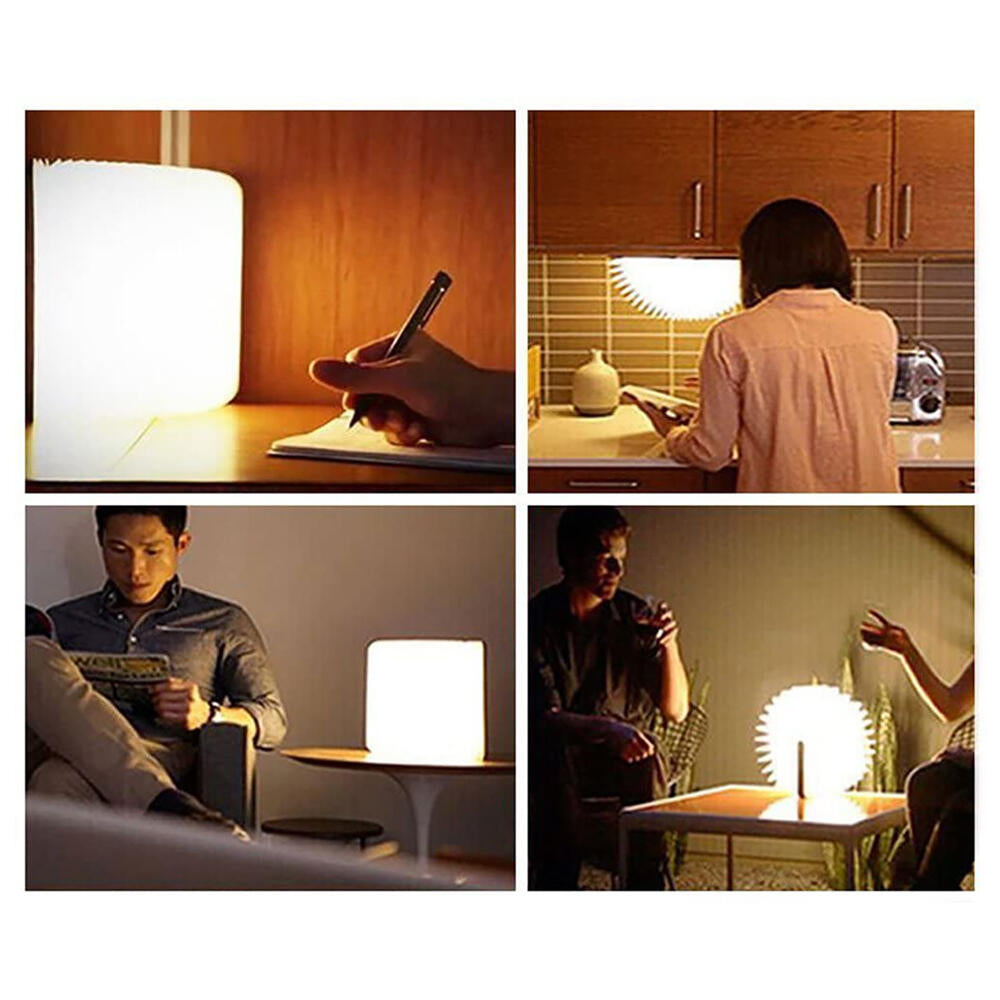 Lampara Libro Plegable de Madera  Lampara Mesilla de Noche Ideal Decoración Casa y Habitación Regalo Original