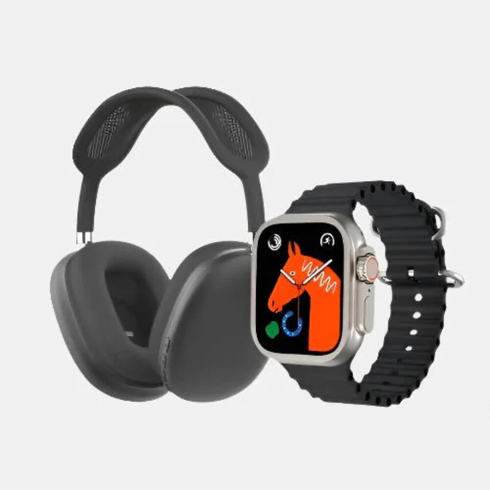 RELOJ SMART WATCH P9 Ultra 2 + AURICULARES DIADEMA