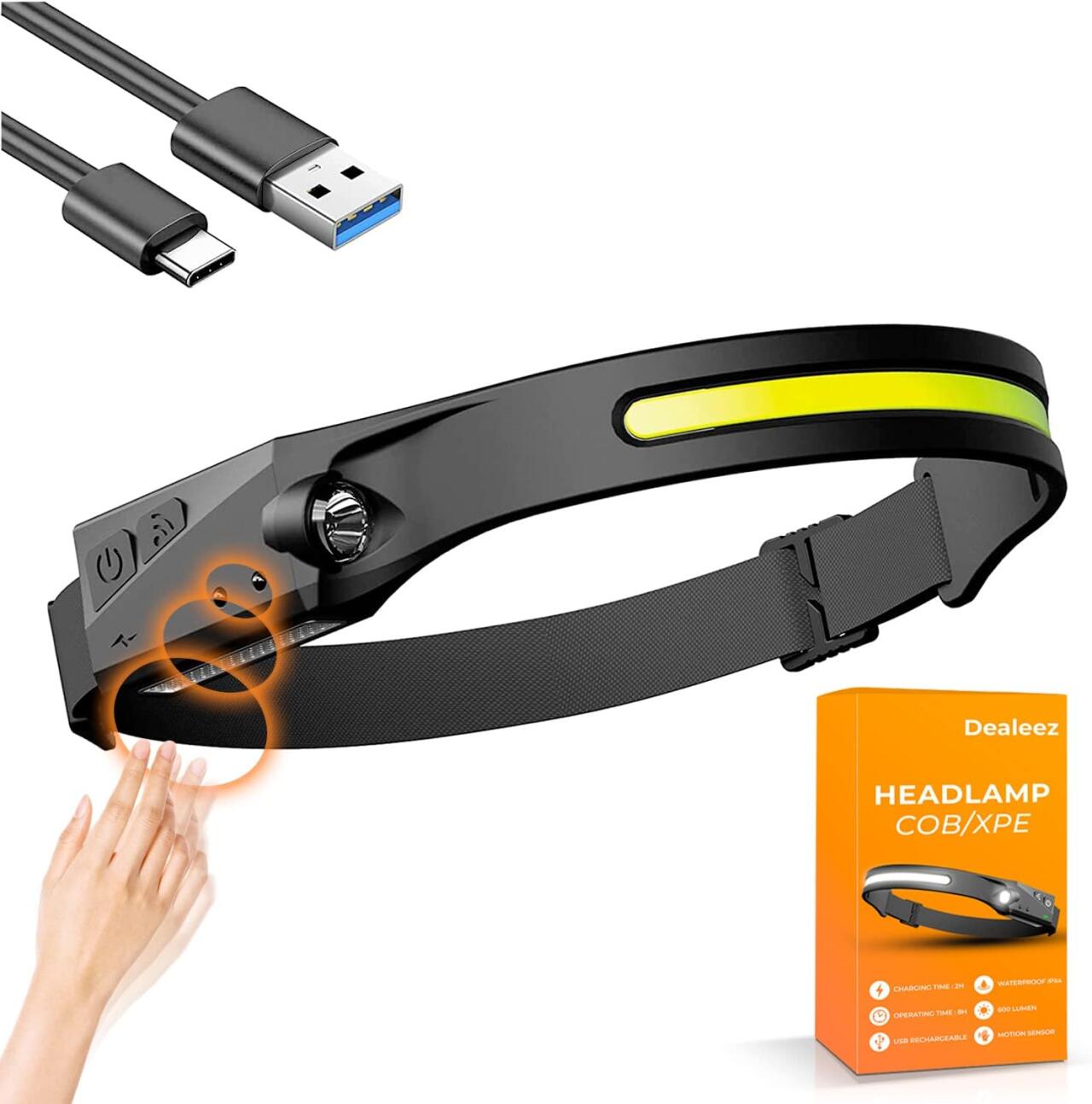 Faro LED Recargable con Sensor de Movimiento