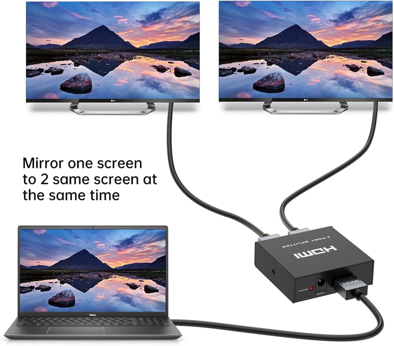 Divisor HDMI 4K – 1 Entrada a 2 Salidas Simultáneas