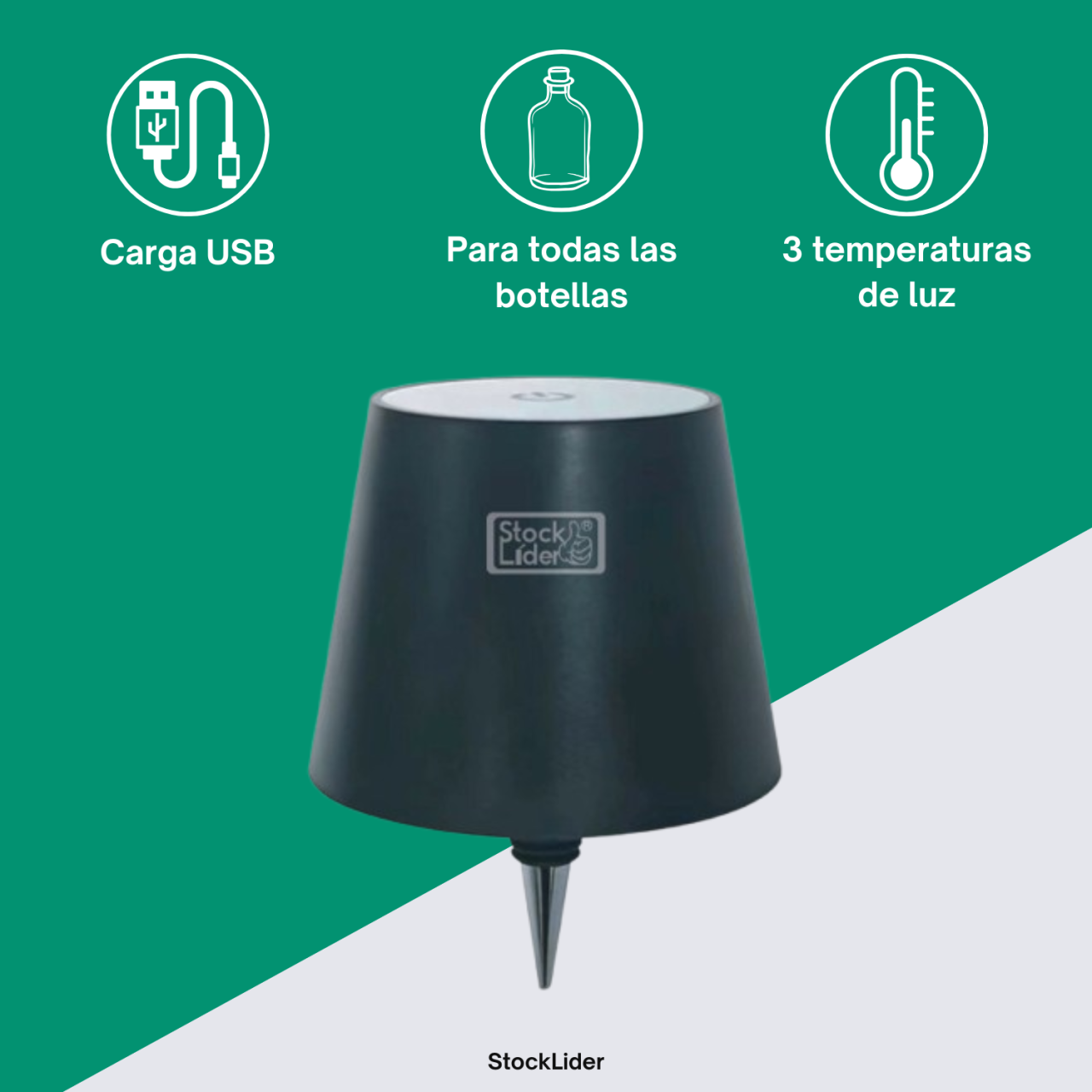 Lámpara para botellas