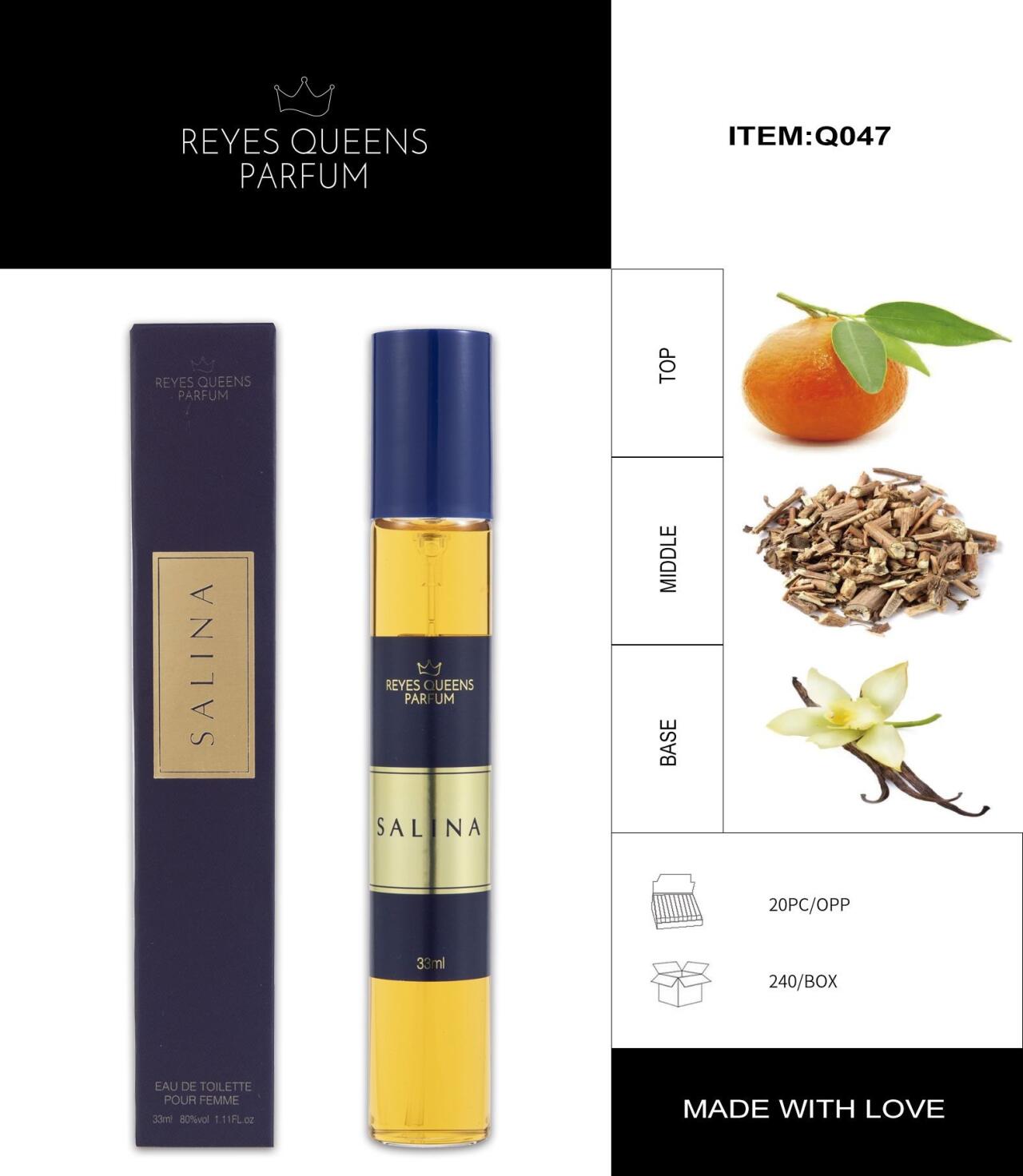 Perfume Eau de Toilette Salina pour Femme 33ml – Frescura Marina y Elegancia Femenina en Formato Compacto