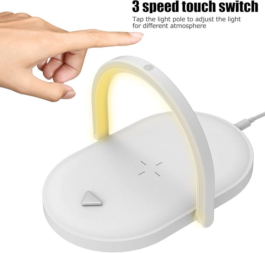 Cargador 3 en 1 con Luz Nocturna – Ilumina y Carga Tu Noche con Estilo